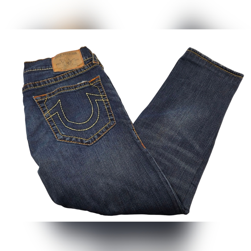 True Religion Men's Slim Fit Blue Denim Jeans